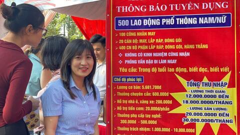 Doanh nghiệp tổ chức tuyển dụng lưu động để tìm công nhân