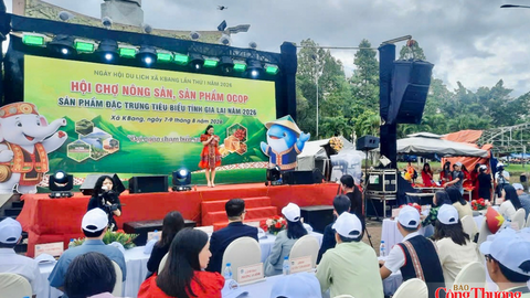 Khai mạc hội chợ nông sản, OCOP tại Ngày hội du lịch Kbang năm 2026