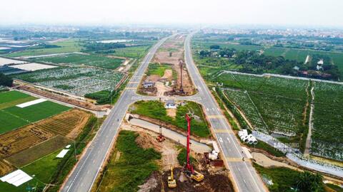 15km đường 6 làn xe ở Hà Nội vừa thông xe kỹ thuật