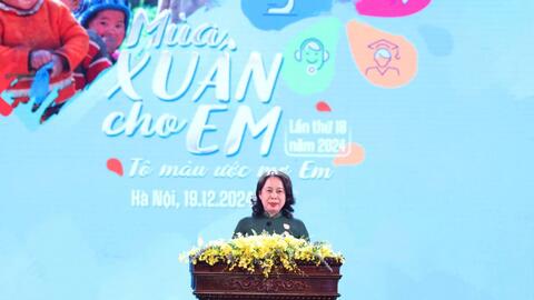 Tiếp nhận hơn 107 tỷ đồng tại chương trình "Mùa xuân cho em"