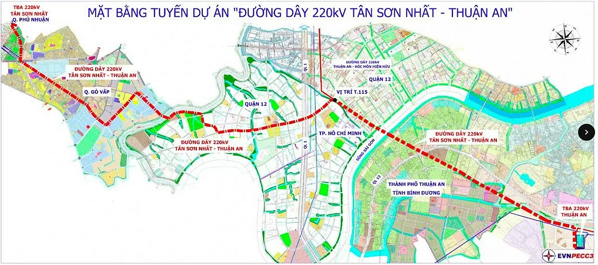 Dự án cấp điện cho sân bay Tân Sơn Nhất hoàn thành năm 2025