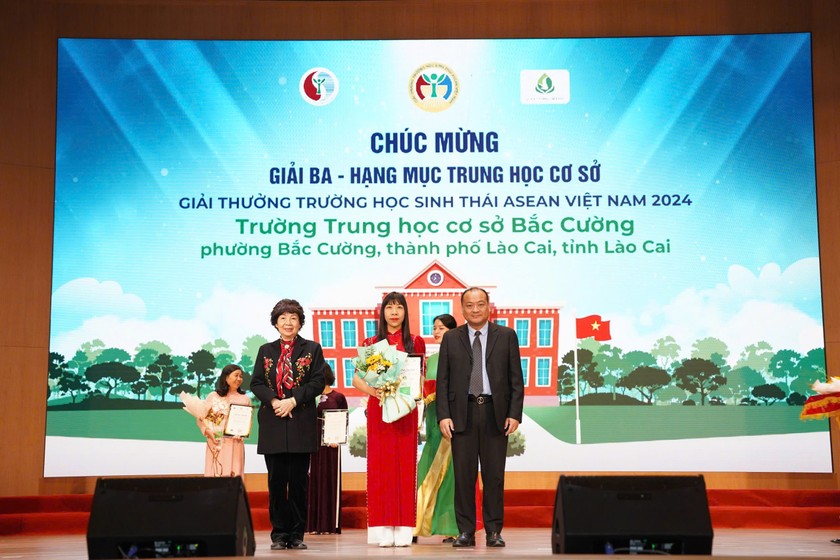 Trường THCS Bắc Cường TP Lào Cai đạt giải Ba - Giải thưởng Trường học sinh thái ASEAN năm 2024