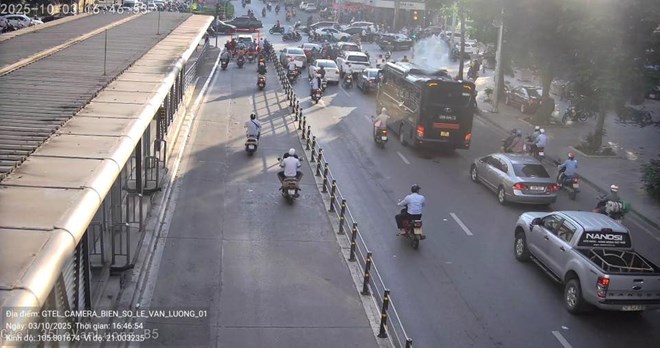 Camera AI phát hiện gần 2.000 người vi phạm giao thông ở 2 tuyến phố Hà Nội