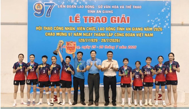 Trao 175 huy chương tại Hội thao Công nhân, viên chức, lao động tỉnh An Giang