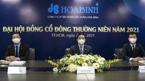 Hòa Bình đặt kế hoạch lợi nhuận sau thuế tăng 180,9% so với năm 2020