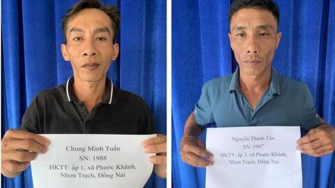 Hai đối tượng tham gia đánh bạc tại Nhơn Trạch ra đầu thú