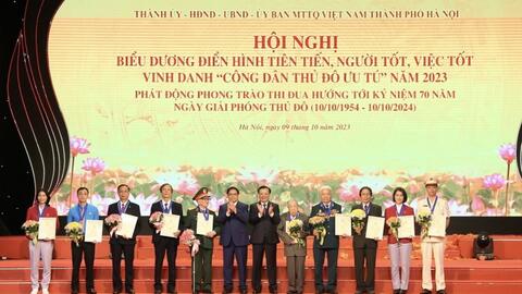 Hà Nội vinh danh 10 Công dân Thủ đô ưu tú năm 2023