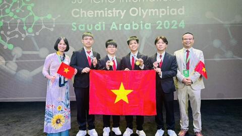 Việt Nam xếp thứ 2 thế giới kỳ thi Olympic Hóa học quốc tế