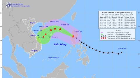 Bão Man-yi giảm 2 cấp sau khi đi vào đất liền đảo Luzon