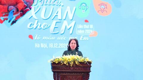 Tiếp nhận hơn 107 tỷ đồng tại chương trình "Mùa xuân cho em"