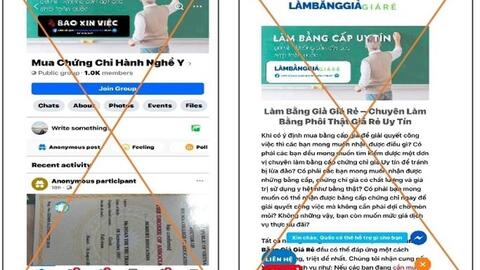 Cảnh báo về dịch vụ làm giả chứng chỉ, giấy phép hành nghề y, dược