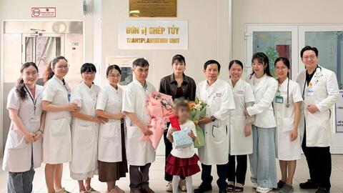 Bệnh nhi 7 tuổi khỏi bệnh tan máu bẩm sinh sau khi ghép tủy tại Huế