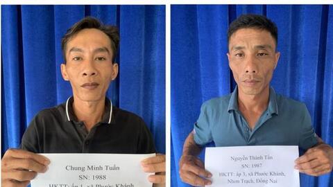 Hai đối tượng tham gia đánh bạc tại Nhơn Trạch ra đầu thú