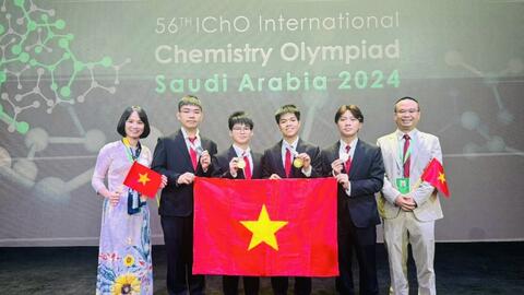 Việt Nam xếp thứ 2 thế giới kỳ thi Olympic Hóa học quốc tế