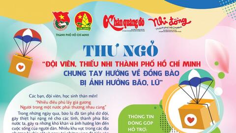 Tấm lòng học sinh TP Hồ Chí Minh hướng về miền bão, lũ
