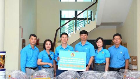 Hỗ trợ đoàn viên, lao động tỉnh Lào Cai bị ảnh hưởng bão lũ