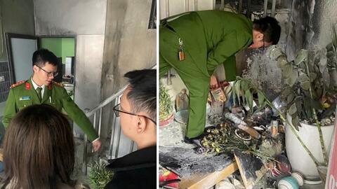 Cảnh sát khuyến cáo an toàn phòng cháy khi thắp hương thờ cúng