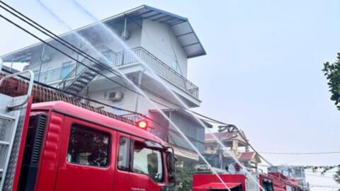 Thực tập phòng cháy chữa cháy tại khu dân cư phía đông thôn Bầu