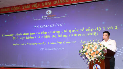 EVNHCMC khai giảng khóa đào tạo quốc tế kiểm tra bằng camera nhiệt