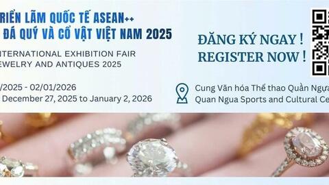 Sắp diễn ra Hội chợ triển lãm quốc tế vàng, bạc, đá quý Việt Nam 2025
