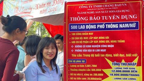 Doanh nghiệp tổ chức tuyển dụng lưu động để tìm công nhân