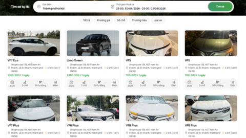 Thuê xe tự lái dịp 30/4 - 1/5: Nhu cầu tăng mạnh, nhiều nơi kín lịch