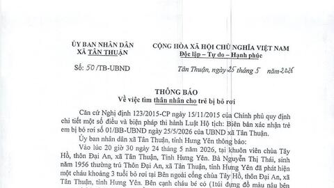 Tìm người thân cho bé gái bị bỏ rơi ngoài cổng chùa tại Hưng Yên