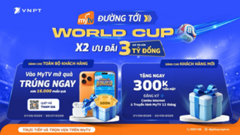 World Cup 2026™: Vừa xem bóng đá, vừa có cơ hội "săn" iPhone trên MyTV