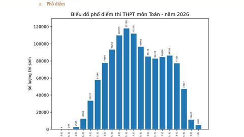 Điểm thi THPT 2026: Hơn 500.000 bài thi Toán dưới điểm 5, thí sinh cần tính lại nguyện vọng