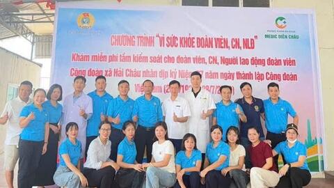 Khám sức khoẻ miễn phí cho gần 100 đoàn viên, người lao động tại xã Hải Châu