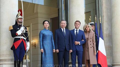 Nước Pháp chào đón Tổng Bí thư, Chủ tịch nước Tô Lâm và Phu nhân theo nghi thức quốc gia