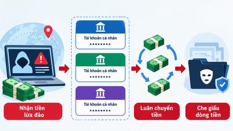 Mở loạt tài khoản ngân hàng che giấu dòng tiền lừa đảo ở nước ngoài