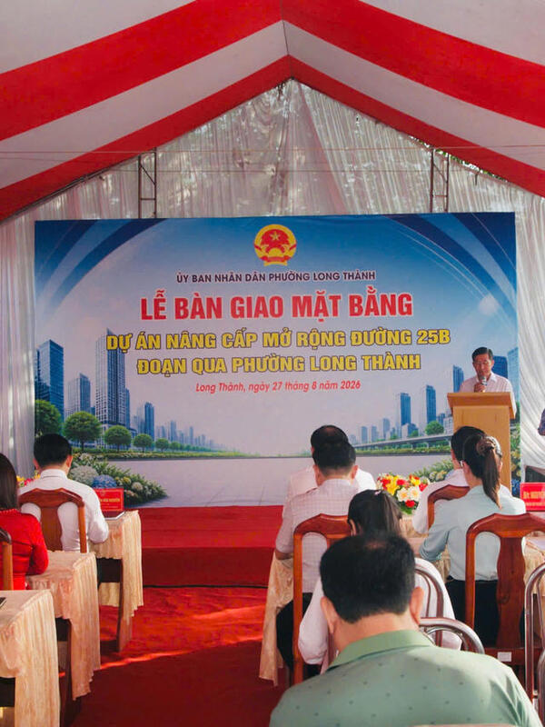 Hoàn tất mặt bằng đường 25B kết nối sân bay Long Thành