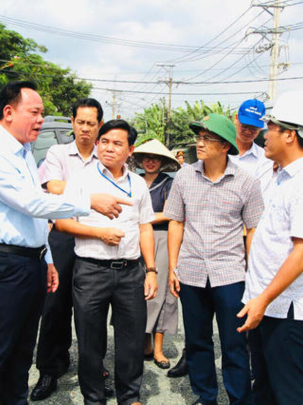 Ráo riết thi công các tuyến đường kết nối sân bay Long Thành
