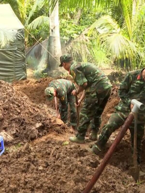 Vĩnh Long tiếp tục tìm kiếm hài cốt liệt sĩ tại hai nghĩa trang tạm thời thời chiến
