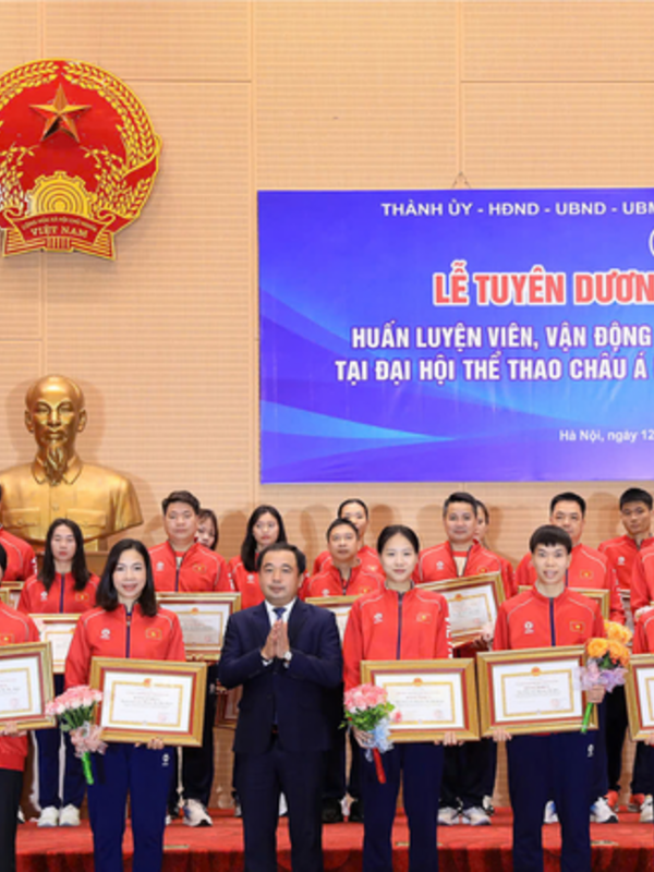 Hà Nội khen thưởng vận động viên xuất sắc tại ASIAD 20