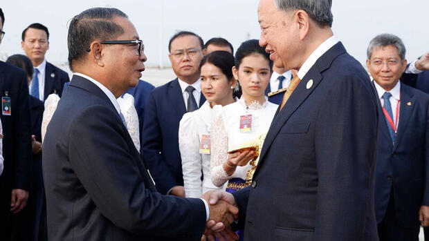 Tổng Bí thư Tô Lâm bắt đầu chuyến thăm Campuchia