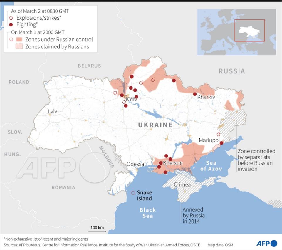 Nga đã chiếm được Kherson, đô thị chiến lược phía nam Ukraina. Ảnh: AFP