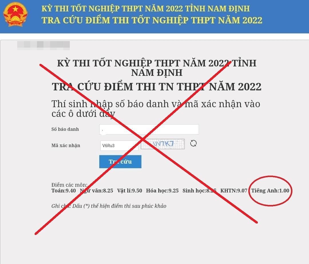 ​ Hình ảnh về trường hợp thí sinh có tổng điểm trên 28 nhưng trượt tốt nghiệp vì bị điểm liệt môn tiếng Anh đang lan truyền trên mạng.