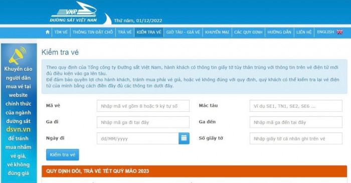 Cẩn trọng khi mua lại vé tàu dịp Tết Nguyên đán 2023
