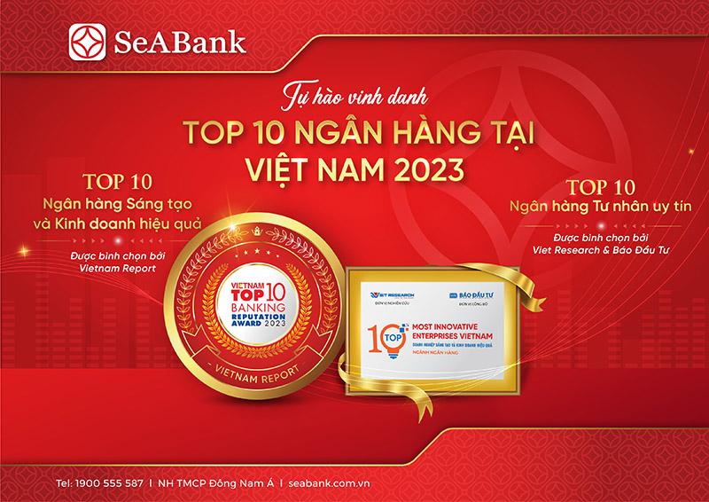 SeABank được vinh danh trong Top 10 Ngân hàng sáng tạo và kinh doanh hiệu  quả