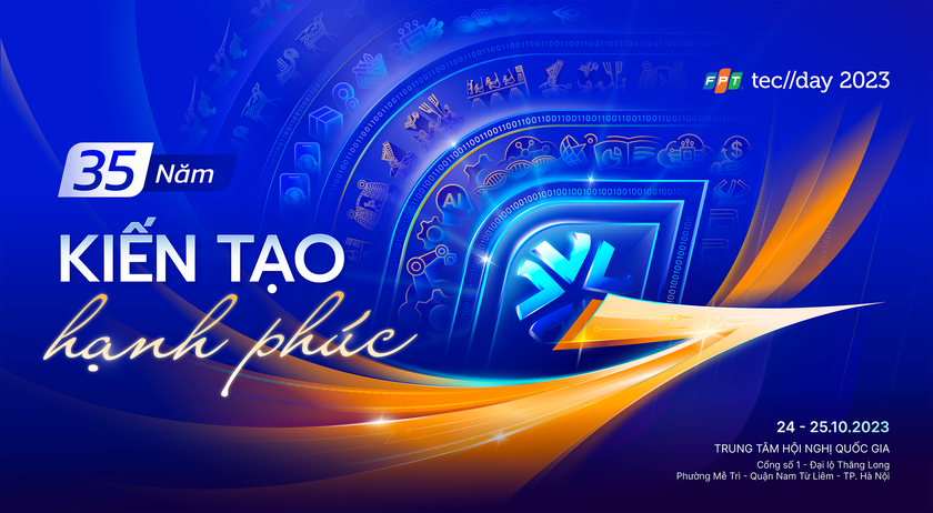 Hình ảnh chủ đạo của FPT Techday 2023 được lấy cảm hứng từ chim lạc và trống đồng. ảnh 3
