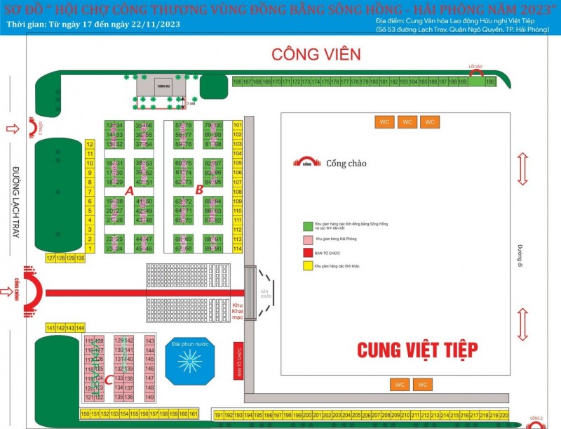 Sơ đồ “Hội chợ Công Thương vùng Đồng bằng sông Hồng – Hải Phòng năm 2023”