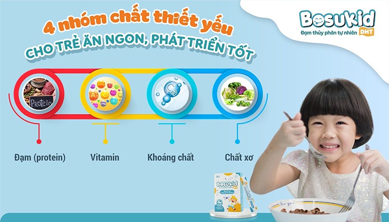 4 nhóm chất thiết yếu cho trẻ ăn ngon, phát triển tốt