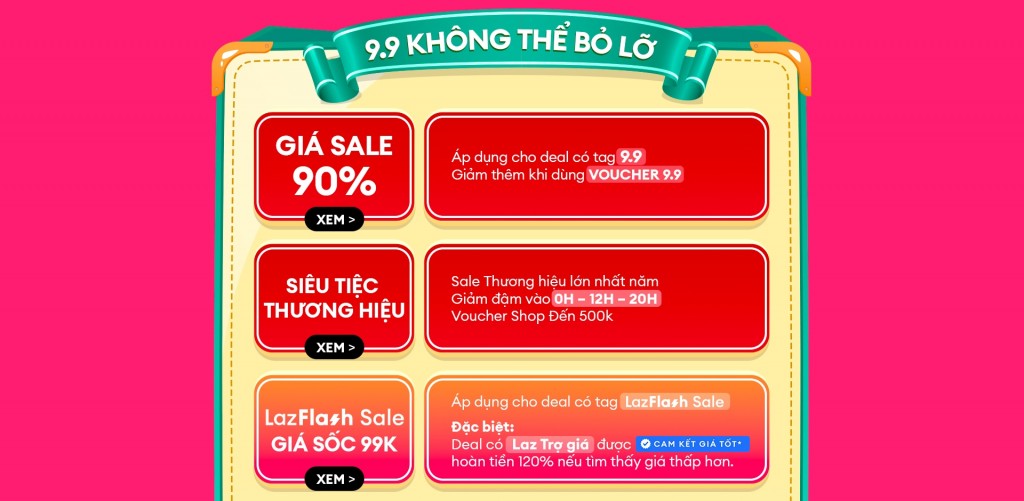 Lazada chơi lớn, giảm đến 90% trong Lễ hội mua sắm 9.9 “Sale siêu rẻ”