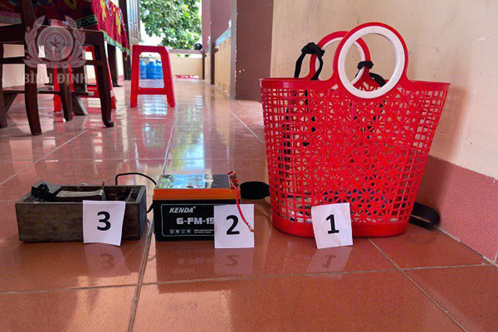 Các tang vật được thu giữ. Ảnh: Công an tỉnh Bình Định