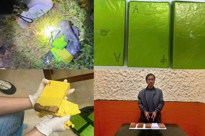 Bắt giữ 2 đối tượng khoét gỗ để nhét heroin vào đi bán