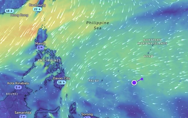Áp thấp mới xuất hiện gần Philippines