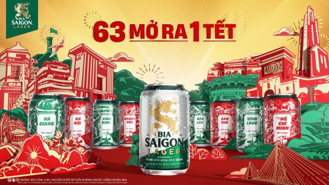 Bia Saigon Lager và lời mời mở ra 1 Tết chung của 63 tỉnh thành
