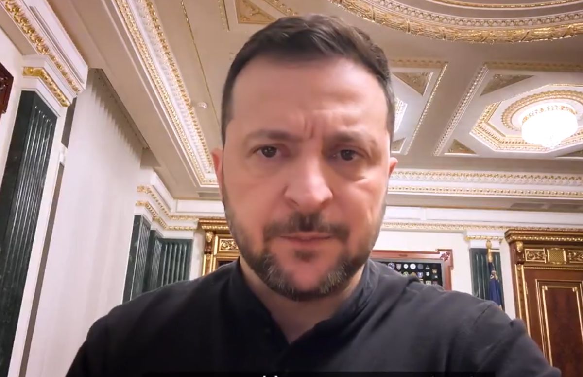 Tổng thống Volodymyr Zelensky phát biểu qua video ngày 19.2.2025. Ảnh cắt từ video đăng trên tài khoản X/@ZelenskyyUa